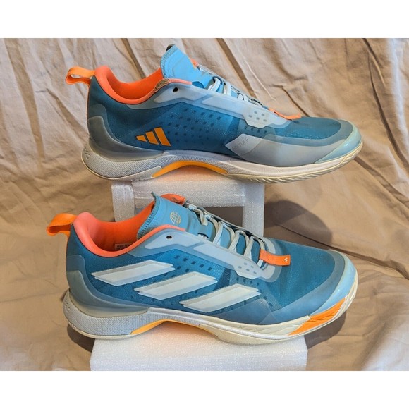 ADIDAS Womens Avacourt Tennis Shoes Athletic Bounce Pro Adi Tuff Size 9 Lt Blue - Picture 1 of 6